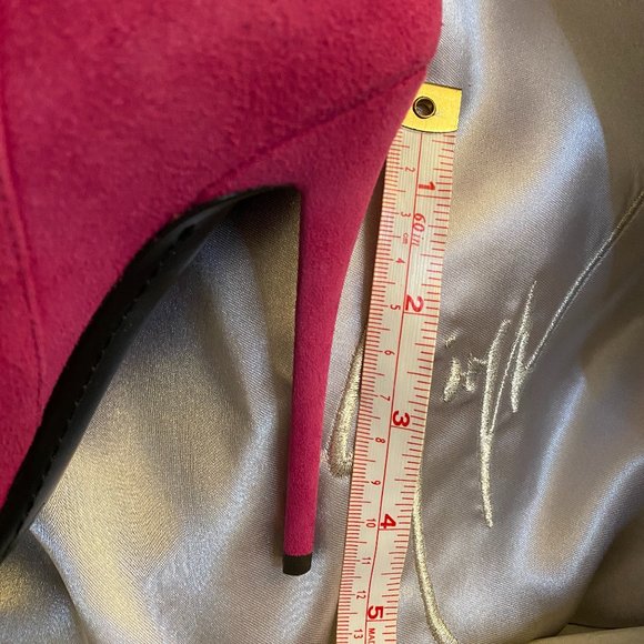 Giuseppe Zanotti Size 36 80s Inspired Pink Suede Stiletto Slouch/Fold Over Boot - Picture 11 of 16